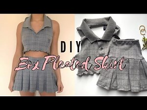 DIY Box Pleated Mini Skirt/Patternmaking
