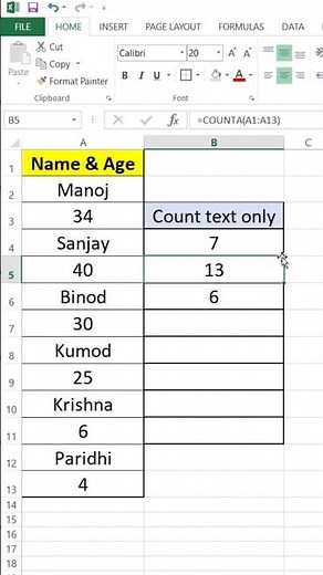 How to Count Only Text in Excel: Step-by-Step Guide