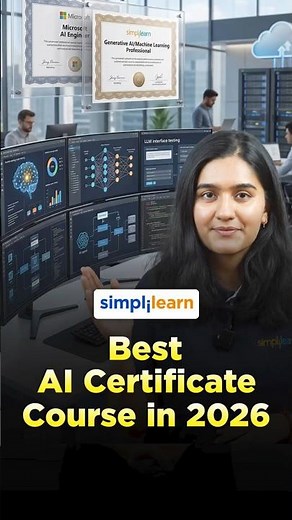 Best AI Certification Courses in 2026 | Top AI Courses to Build Your Career | #Shorts | #Simplilearn