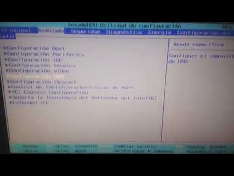 Como acceder a la BIOS avanzada Notebook HP Pavilion DV6 (InsydeH2O Rev. 3.5)