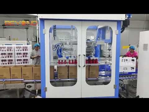Automated Carton Packing Machine for Glass Bottles – 12 Bottles × 4 Cartons per Cycle
