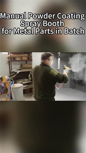 Manual Powder Coating Spray Booth for Metal Parts