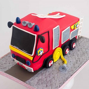 How to Make a Fire Truck Cake Tutorial
