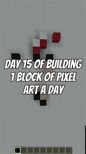 Building 1 Block of Pixel Art a Day in Minecraft | Day 15