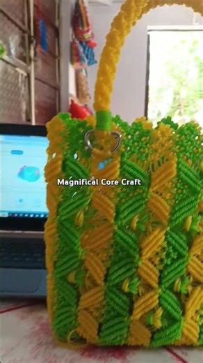 How to make a Macrame Bag with inbuilt durable handles #magnificalcorecraft