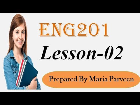 ENG201 Lecture 2 ll ENG201 Short Lectures By VU Learning ll Prepared By Maria Parveen
