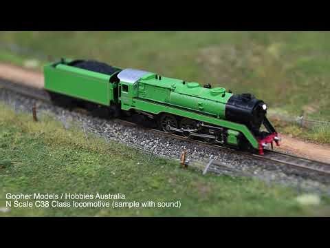 N Scale - Gopher Models 38 Class sound demo