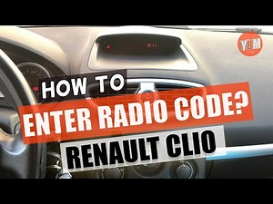 How to enter the unlock code for the car radio in a Renault Clio? - Renault Clio (Clio III, MK 3, Clio 3)