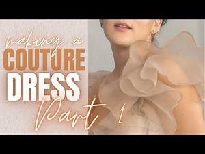 MAKING a FULL SILK COUTURE DRESS (part 1) - THISISKACHI DIY
