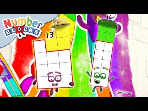 ‪@Numberblocks‬- Thirteen & Fourteen | Learn to Count