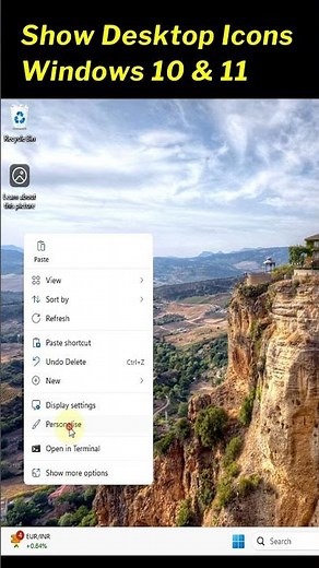 How to Show Desktop Icons in Windows 11/10 – Step by Step (Hindi & English) #windows11 #maxindia