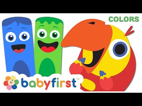 Toddler learning videos | Learn colors w Color Crew & Larry | Coloring animals for kids |BabyFirstTV