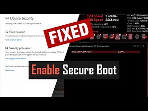 FIX - Secure boot is missing from device security | BIOS UEFI/CSM Mode | Secure boot state off