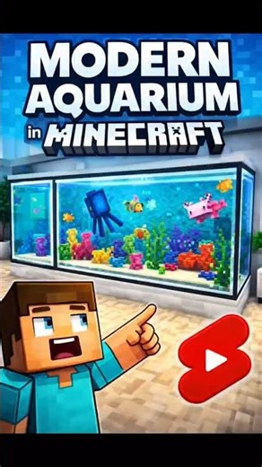 How to Make Modern Aquarium in Minecraft 🐠 |Modern Aquarium Easy & Aesthetic Build | #Shorts