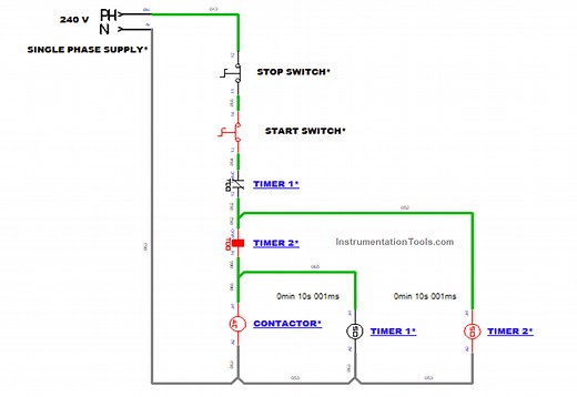Motor Control Timer Circuit - Automatic Motor START and STOP