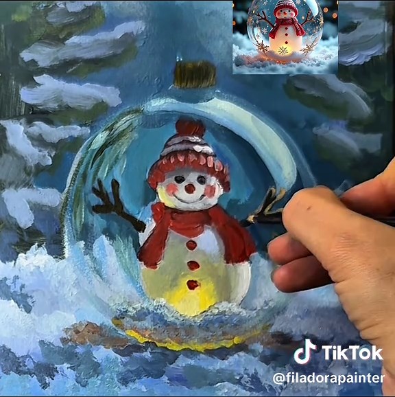 How to paint a clear ball with acrylic paint🎨 Coming soon to my Patreon.#paintingart #paintingprocess #arttutorial #acrylicpainting #paintingtechniques