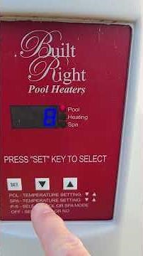 Operating the Pool Heater Control Panel