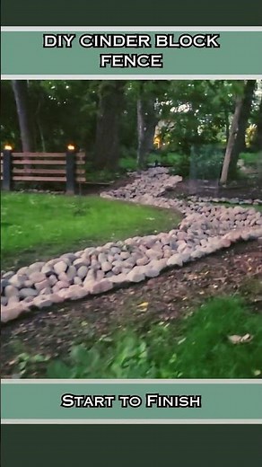 DIY Cinder Block and Lumber Fence Start to Finish