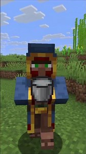 Marcel is talking to the traveling merchant in Minecraft