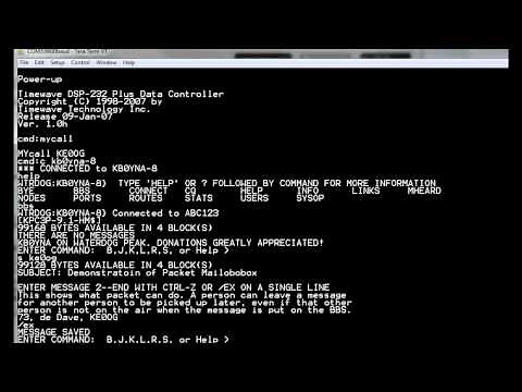 Packet Radio Bulletin Board Demo