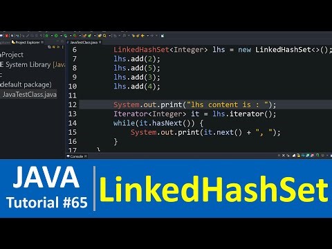 Java Tutorial #65 - Java LinkedHashSet Class with Examples (Set Data Structure)