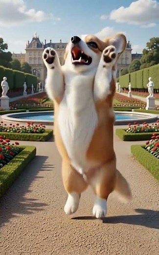 Crazy cute corgi dancing!