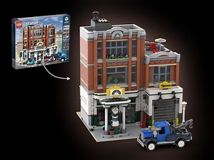 LEGO MOC-147316 Straight Garage - 10264 Corner Garage Alternative Build (Modular Buildings 2023)
