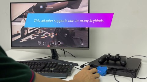 【NOT for PS5】 Keyboard and Mouse Adapter Compatible with PS4, Xbox One, Xbox Series X/S, N-Switch, Perfect for Games Such as FPS, TPS, RTS, etc.
