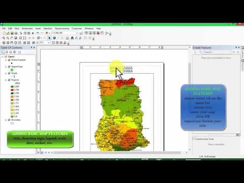 Creating Map of Ghana showing District and Regional Caps and Roads