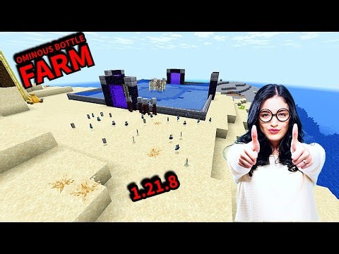 Ominous bottle Farm For Minecraft Java 1.21.8 (Tutorial)