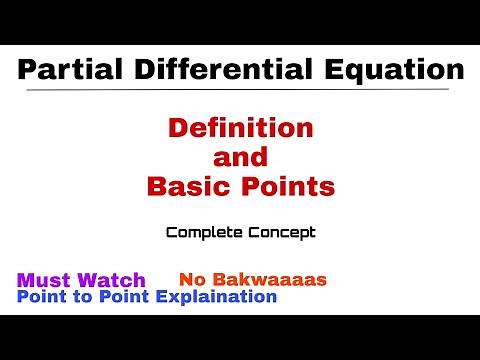 1. Partial Differential Equation | Basic Points | PDE