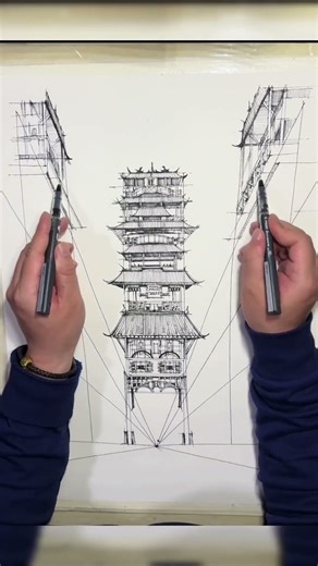 Fountain Pen Drawing | Two-Hand Drawing Gone Wild