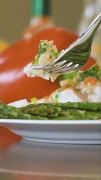 Grilled Striped Bass with Compound Butter Recipe #cooking #shorts