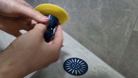 Shower Floor Drain Backflow Preventer Valve Sewer Core Drainage Insert Drain Plug Hair Catcher Gas Sealer Floor Strainer Trap Seal (Blue-2Pack)