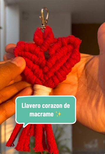 Tutorial de llavero corazón en macramé paso a paso