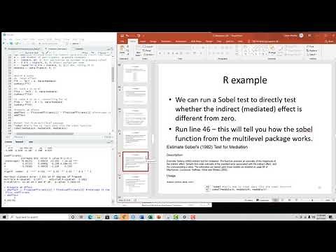 Mediation Statistics Example using R