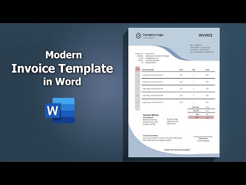 How to Create Modern Bill Invoice Template in Microsoft Word Document