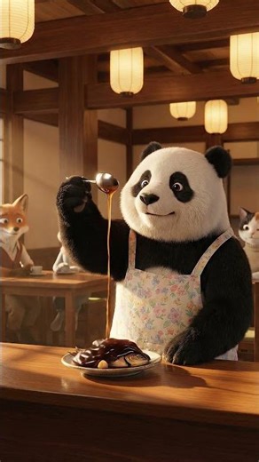 Chocolate Explosion at the Animal Restaurant! 🍫💥 #animation