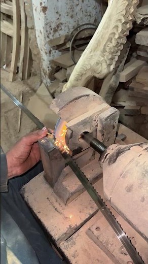 Precision Sparks: Professional Steel Blade Sharpening in Action #steel #blade #sharping