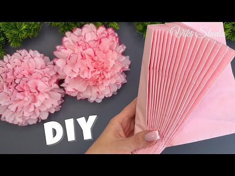 How to make Easy Tissue Paper Flowers DIY Paper Craft Tutorial