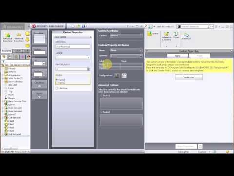 SOLIDWORKS - Property Tab Builder