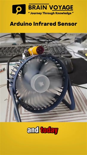 DIY Smart Fan with Arduino and Infrared Sensor | Turns On When You’re Near! #diy #arduino #shorts