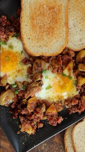 Betty is serving up her Corned Beef Hash Breakfast!