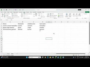 Extract First, Middle, and Last Name from Full Name in Excel | Advanced Excle