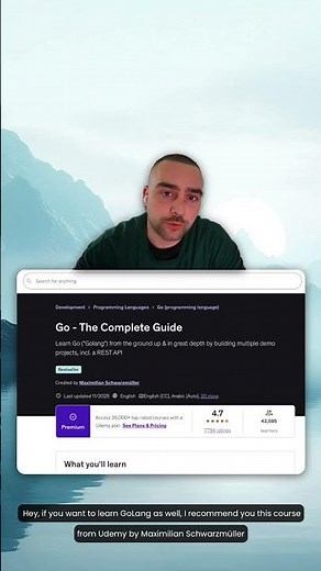 The Go Course I’m Using as a Beginner #golang #programming #buildinpublic #learning #course #udemy