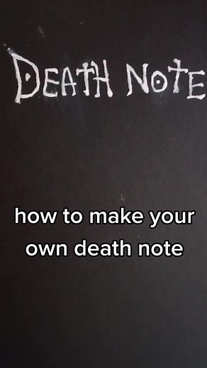 How to Make Your Own Death Note Tutorial