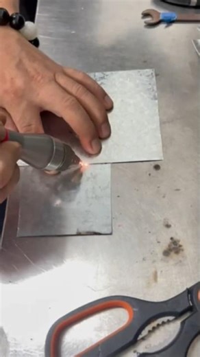 Welding 0.2mm Metal Sheets with a Portable Laser?! 😮 #laserwelding #welding #portablelaserwelder