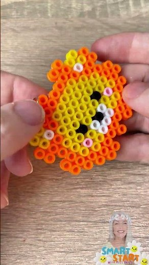 How to Make a Lion Perler Bead Keychain 🦁