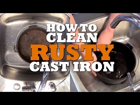 How to CLEAN And Reseason RUSTY Cast Iron