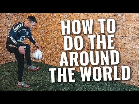 How To Around The World Soccer Trick Step By Step Tutorial / Learn ATW Soccer Skill & Juggling Move